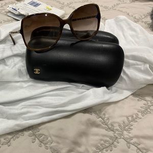 Chanel brown sunglasses